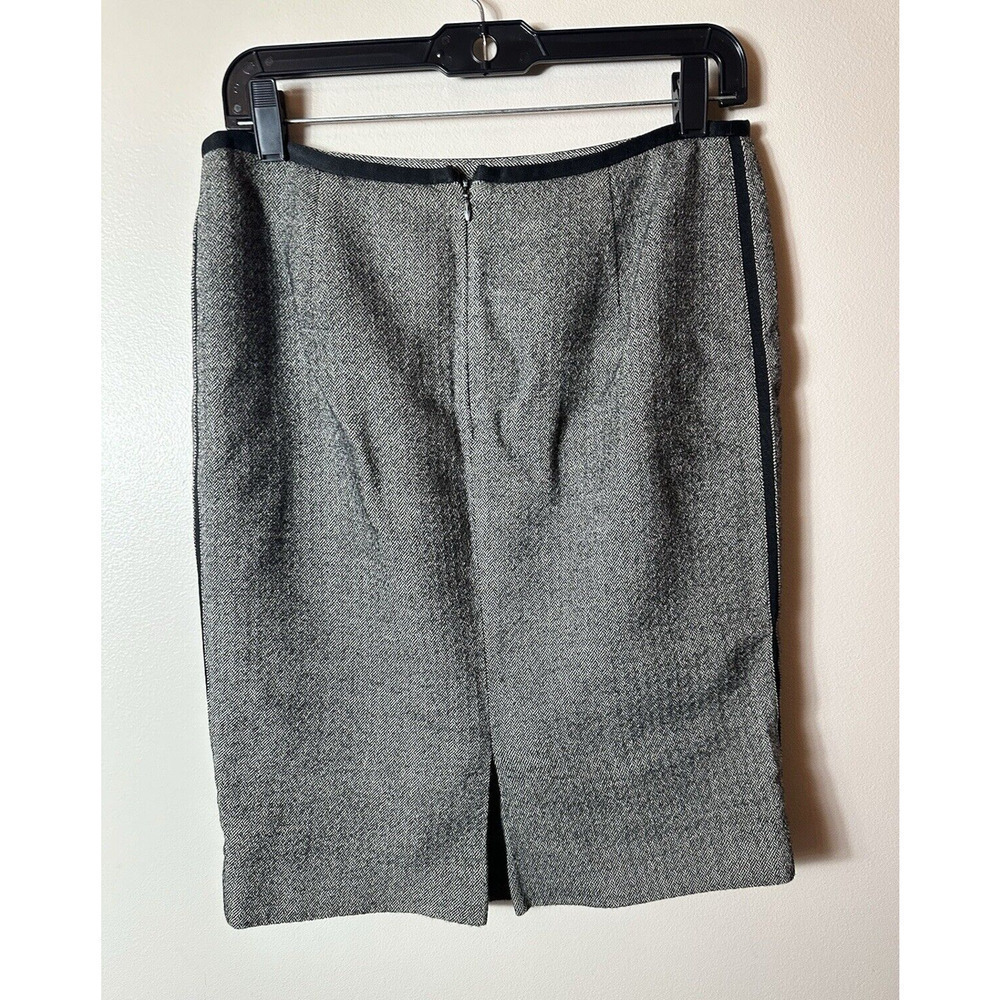 Salvatore Ferragamo Skirt Womens 8 Gray Wool Pencil Academia Corpcore Preppy 42 - Picture 3 of 6